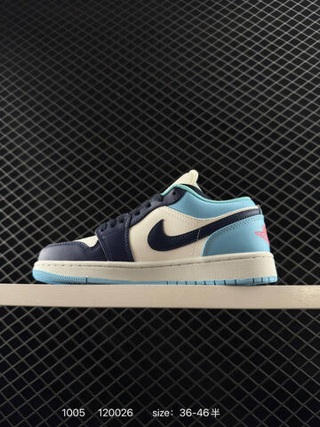 Jordan Air Jordan 1 Low Sail Navy Blue Light Blue EU 36-46 Skate Shoe - Unisex (BS-80578)