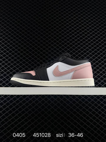 Jordan Air Jordan 1 Low Black Pink White Sail EU 36-46 Basketball Shoe - Unisex (BS-79549)