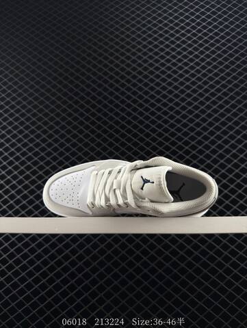 Jordan Air Jordan 1 Low White Light Grey Brown Gum EU 36-46 Sneaker - Unisex (BS-81185)