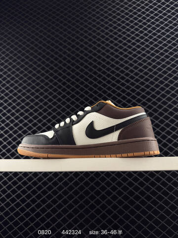 Jordan Air Jordan 1 Low White Black Brown Tan EU 36-46 Sneaker - Unisex (BS-80872)