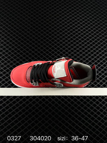 Jordan Air Jordan 4 Retro Red Black White Grey EU 36-47 Basketball Shoe - Unisex (BS-79600)