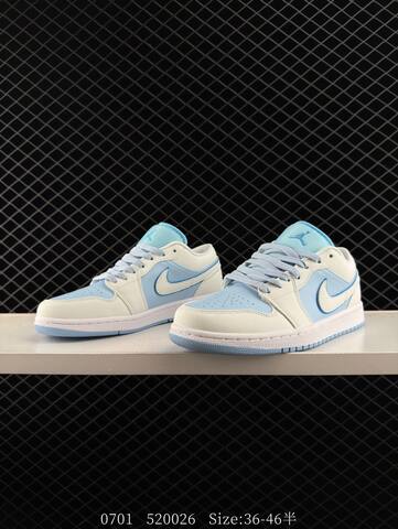 Jordan Air Jordan 1 Low White Light Blue EU 36-46 Sneaker - Unisex (BS-81117)