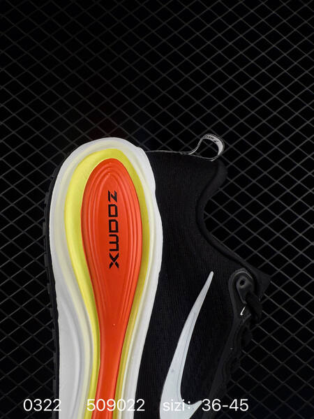 Nike Vomero Plus black white with orange-yellow accents 36-45 running lifestyle