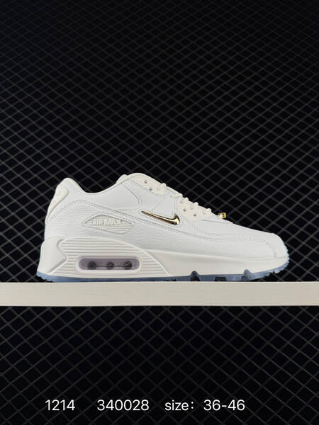 Nike Air Max 90 white with gold accents 36-46 casual lifestyle