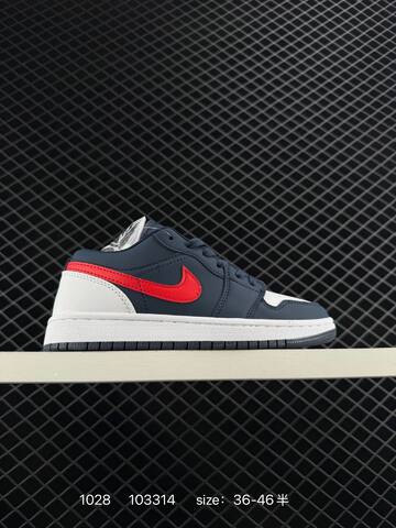 Jordan Air Jordan 1 Low Navy White Red EU 36-46 Sneaker - Unisex (BS-80410)