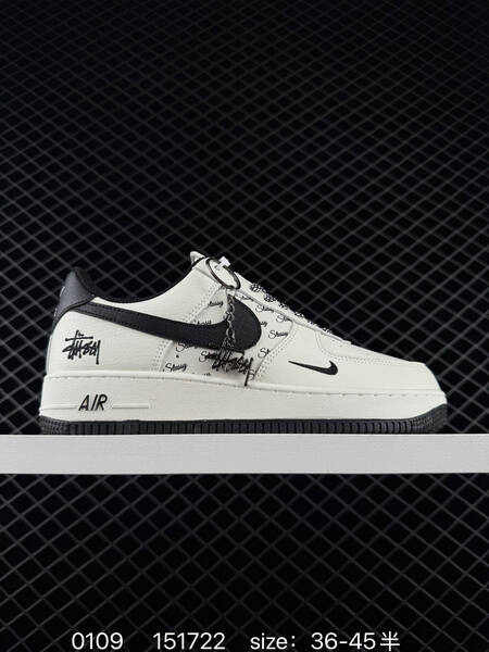 Nike Air Force 1 07 Low x Stussy white olive green 36-45 lifestyle