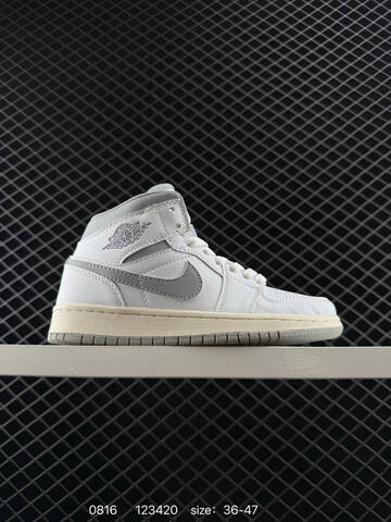 Jordan Air Jordan 1 Mid White Light Beige Pink Tan EU 36-47 Sneaker - Unisex (BS-80902)