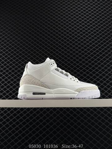Jordan Air Jordan 3 Retro Pure Money White Light Silver EU 36-47 Basketball Shoe - Unisex (BS-81281)