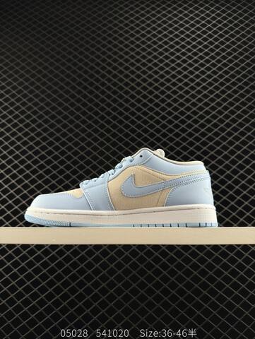 Jordan Air Jordan 1 Low Light Blue Beige White EU 36-46 Sneaker - Unisex (BS-81290)