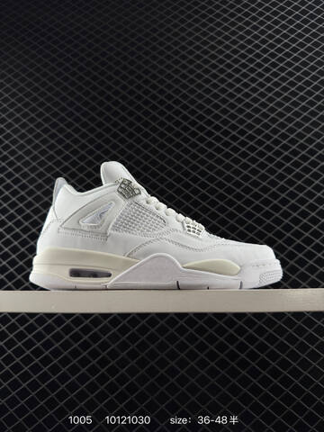 Jordan Air Jordan 4 Retro White Silver Black Olive White