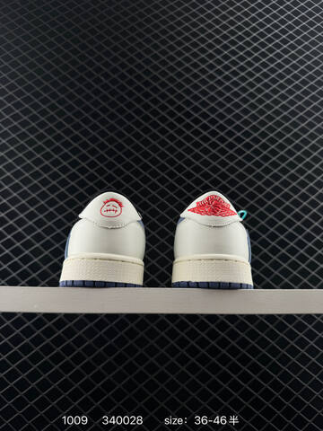 Jordan Travis Scott x Air Jordan 1 Low Sail Black Blue Red EU 36-46 Sneaker - Unisex (BS-80560)