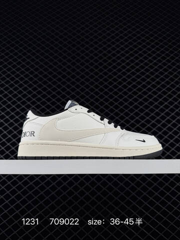Jordan Air Jordan 1 Low Travis Scott Reverse Mocha Custom White Off White Black EU 36-45 Sneaker - Unisex (BS-79928)