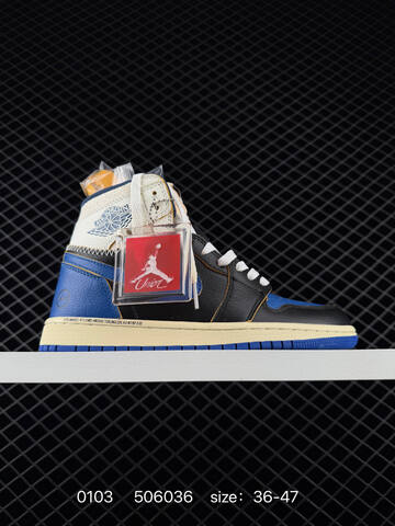 Jordan Air Jordan 1 High Black Blue White Cream EU 36-47 Basketball Shoe - Unisex (BS-79916)