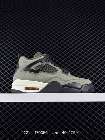 Jordan Air Jordan 4 Retro Undefeated Olive Green Black Sail Orange EU 40-47 5 Basketball Shoe - Men's (BS-80016)