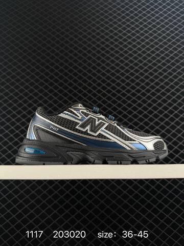 New Balance 740 U740BM2 black silver blue EU 36-45 running shoe