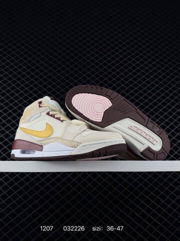 Jordan Air Jordan Legacy 312 Sail Gold Burgundy White Pink EU 36-47 Basketball Shoe - Unisex (BS-80093)