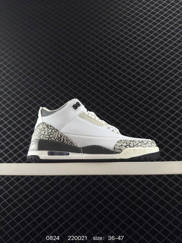 Jordan Air Jordan 3 Retro White Grey Orange Blue Black EU 36-47 Basketball Shoe - Unisex (BS-80843)