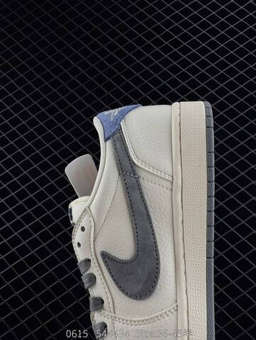 Jordan Air Jordan 1 Low Louis Vuitton Travis Scott Sail Navy Green Off White EU 36-45 Sneaker - Unisex (BS-81197)