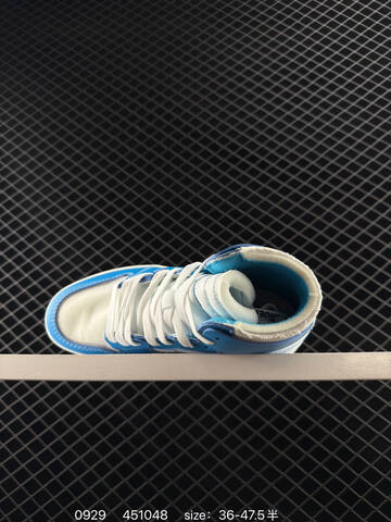 Jordan Off White x Air Jordan 1 Retro High OG UNC White Blue Cream Orange EU 36-47 5 Basketball Shoe - Unisex (BS-80602)