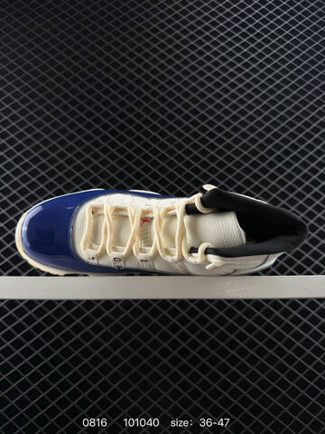 Jordan Air Jordan 11 Retro IH0296-400 White Navy Blue Red Cream Black EU 36-47 Basketball Shoe - Unisex (BS-80905)
