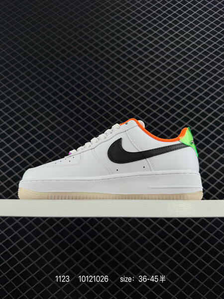 Nike Air Force 1 Low white black with neon green orange blue and purple accents EU 36-45 casual lifestyle