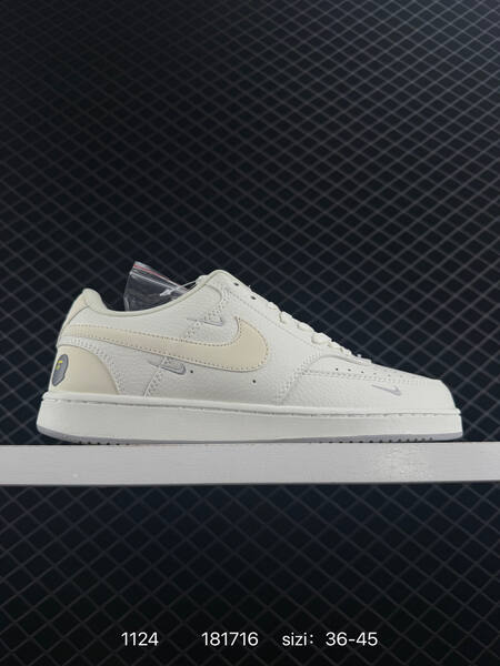 Nike Court Vision Lo light gray white with monogram accents EU 36-45 casual lifestyle
