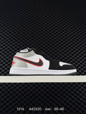 Jordan Air Jordan 1 Low White Black Burgundy EU 36-46 Sneaker - Unisex (BS-80061)