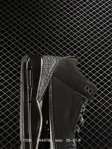 Jordan Air Jordan 3 Retro Black Dark Grey EU 36-47 Basketball Shoe - Unisex (BS-80320)