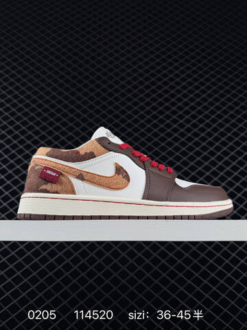 Jordan Air Jordan 1 Low Year Of The Horse White Brown Tan Red Sail EU 36-45 Sneaker - Unisex (BS-79715)