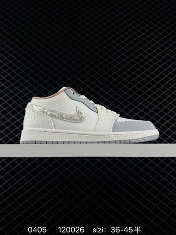 Jordan Air Jordan 1 Low Soft Pearl Sail Grey Light Brown Silver EU 36-45 Sneaker - Unisex (BS-79547)