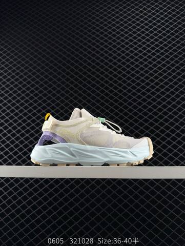HOKA ONE ONE Hopara 2 Off White Beige Light Blue Purple EU 36-40 Trail Shoe Trail Running Sneakers - Unisex (BS-86623)