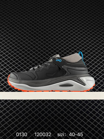 HOKA ONE ONE KAHA 3 HIGH GTX Black Grey Blue Orange EU 40-45 Trail Shoe Trail Running Sneakers - Men's (BS-86305)
