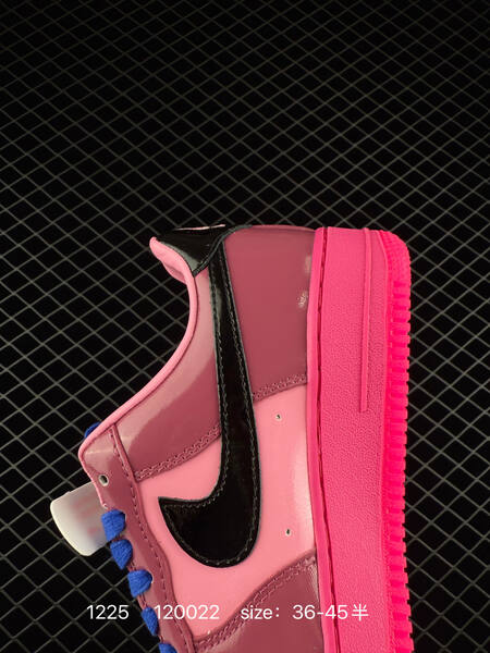 Nike Air Force 1 Low pink black with blue laces 36-45 5 lifestyle
