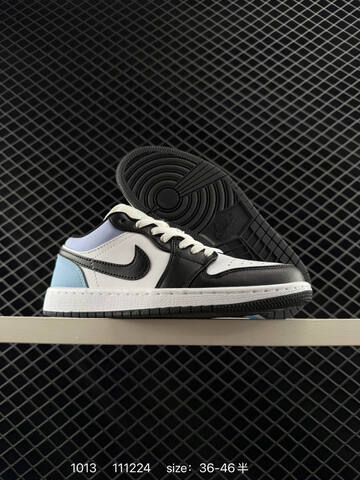 Jordan Air Jordan 1 Low White Black Light Blue Purple EU 36-46 Sneaker - Unisex (BS-80528)