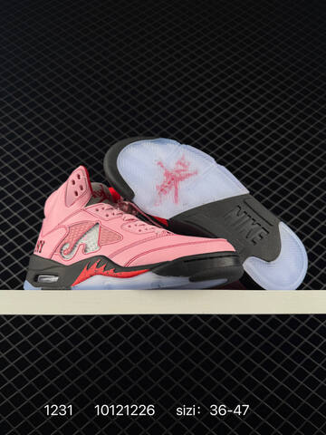 Jordan Air Jordan 5 Retro SP Dawn Off White Black Pink Ice Blue EU 36-47 Basketball Shoe - Unisex (BS-79924)