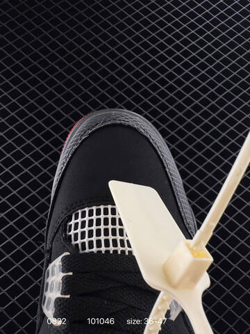 Jordan Air Jordan 4 Bred Black White Red Cream EU 36-47 Basketball Shoe - Unisex (BS-80853)
