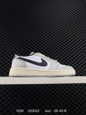 Jordan Air Jordan 1 Low White Navy Blue Grey EU 36-45 Sneaker - Unisex (BS-80436)