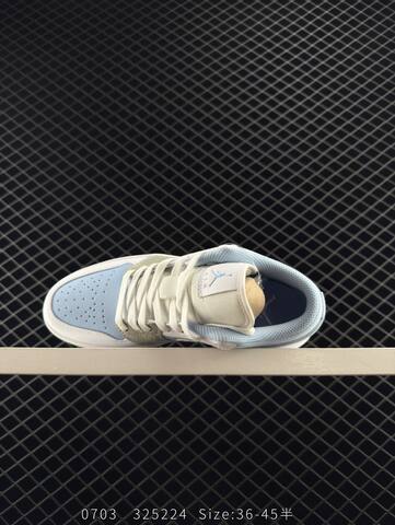 Jordan Air Jordan 1 Low White Light Blue Grey EU 36-45 Sneaker - Unisex (BS-81109)