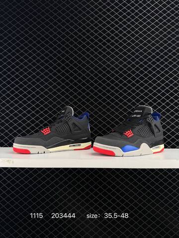 Jordan Air Jordan 4 Retro Black Blue Red Cream White EU 35 5-48 Basketball Shoe - Unisex (BS-80268)