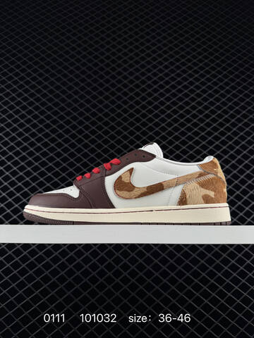 Jordan Air Jordan 1 Low Year Of The Horse White Brown Red Beige EU 36-46 Sneaker - Unisex (BS-79849)