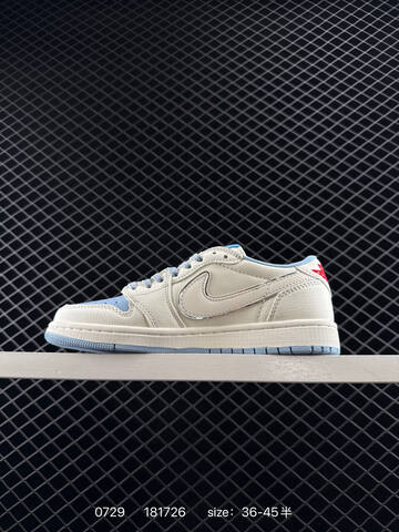 Jordan Travis Scott x Air Jordan 1 Low Reverse Mocha DM6868 Sail Light Blue Red Silver EU 36-45 Sneaker - Unisex (BS-81000)
