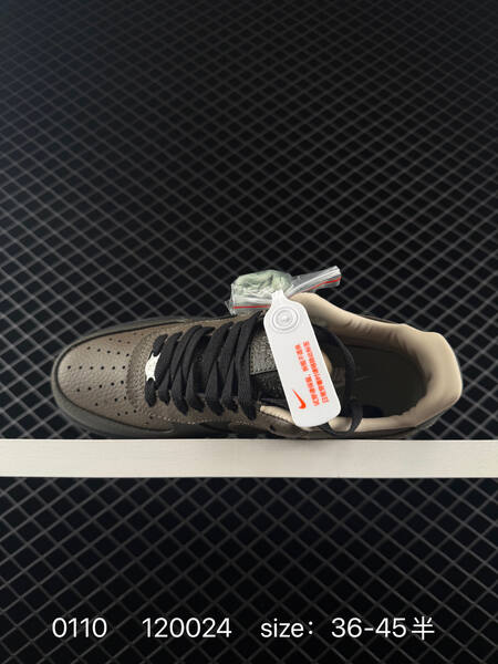 Nike Air Force 1 07 Low dark olive black with red stitching EU 36-45 lifestyle