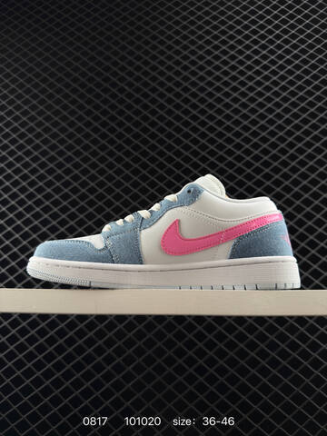 Jordan Air Jordan 1 Low White Light Blue Pink Silver EU 36-46 Sneaker - Unisex (BS-80897)