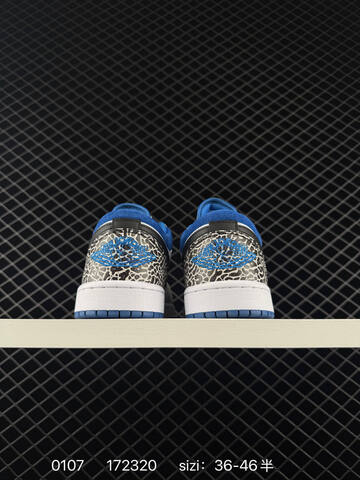 Jordan Air Jordan 1 Low DM1199 100 White Grey Black Blue EU 36-46 Sneaker - Unisex (BS-79878)