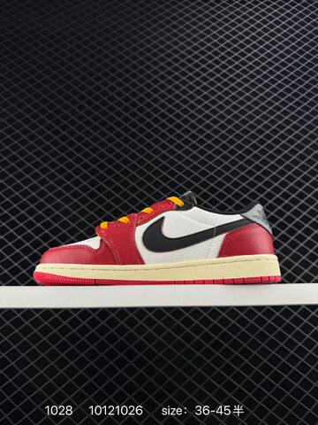Jordan Air Jordan 1 Low x Travis Scott HV8566 Red White Black Yellow Cream EU 36-45 Sneaker - Unisex (BS-80411)