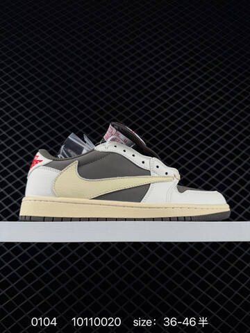 Jordan Travis Scott x Air Jordan 1 Low White Black Beige Blue Brown EU 36-46 Sneaker - Unisex (BS-79911)