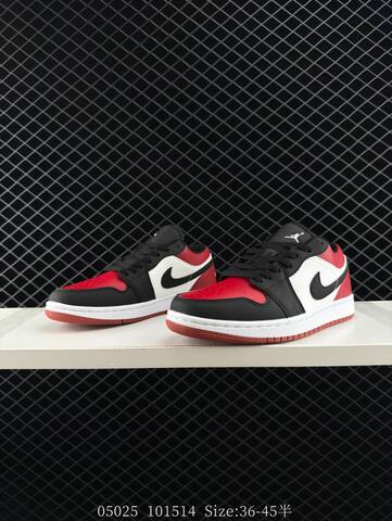 Jordan Air Jordan 1 Low Black White Red EU 36-45 Basketball Shoe - Unisex (BS-81303)