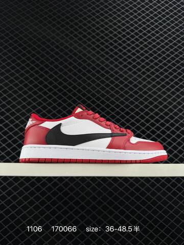 Jordan Travis Scott x Air Jordan 1 Low Reverse Mocha DM7866 Red White Black EU 36-48 5 Sneaker - Unisex (BS-80332)