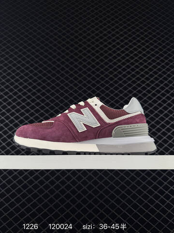 New Balance 574 U574LGE1 Burgundy White Grey Black EU 36-45 Sneaker - Unisex (BS-82448)