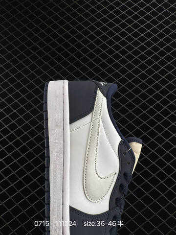 Jordan Air Jordan 1 Low White Navy Silver Red EU 36-46 Sneaker - Unisex (BS-81063)